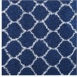 Modway Solvea 8' x 10' Moroccan Trellis Shag Area Rug in Navy