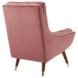 Modway Suggest Tufted Performance Velvet Lounge Chair in Dusty Rose