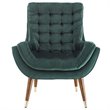 Modway Suggest Tufted Performance Velvet Lounge Chair in Green