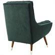 Modway Suggest Tufted Performance Velvet Lounge Chair in Green