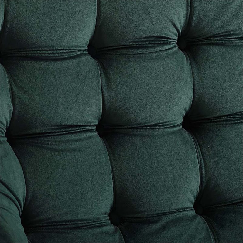 Modway Suggest Tufted Performance Velvet Lounge Chair in Green