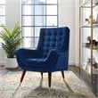 Modway Suggest Tufted Performance Velvet Lounge Chair in Navy