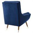 Modway Suggest Tufted Performance Velvet Lounge Chair in Navy