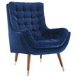 Modway Suggest Tufted Performance Velvet Lounge Chair in Navy