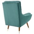 Modway Suggest Tufted Performance Velvet Lounge Chair in Teal