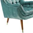 Modway Suggest Tufted Performance Velvet Lounge Chair in Teal