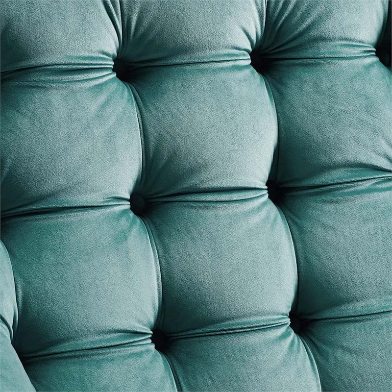 Modway Suggest Tufted Performance Velvet Lounge Chair in Teal
