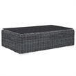 Modway Summon 10-Piece Aluminum and Rattan Patio Sectional Set in Canvas/Gray