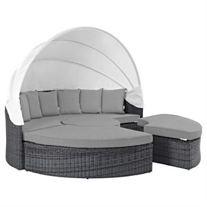 modway summon 4 piece patio canopy daybed