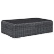 Modway Summon 5-Piece Aluminum and Rattan Patio Sectional Set in Canvas/Red