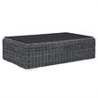 Modway Summon 7-Piece Aluminum Rattan Patio Sectional Set in Canvas/Gray