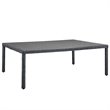 Modway Summon 11-Piece Rattan Fabric Patio Dining Set in Canvas/Gray