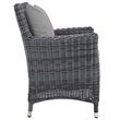 Modway Summon 11-Piece Rattan Fabric Patio Dining Set in Canvas/Gray