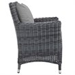 Modway Summon 2-Piece Rattan Fabric Patio Dining Chairs in Canvas/Gray