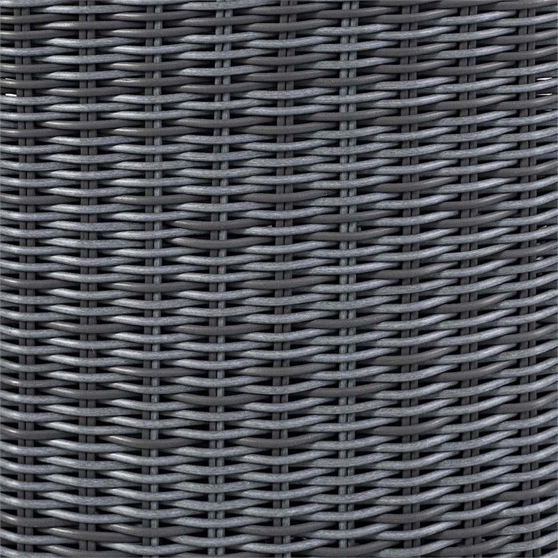 Modway Summon 4-Piece Rattan Fabric Patio Dining Chairs in Canvas Gray/Red