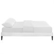 Modway Tessie Faux Leather Full Mates Platform Bed in White