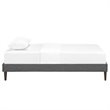 Modway Tessie Twin Polyester Fabric Bed Frame with Squared Tapered Legs in Gray