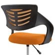 Modway Thrive Ergonomic Adjustable Swivel Mesh Fabric Drafting Chair in Orange