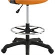 Modway Thrive Ergonomic Adjustable Swivel Mesh Fabric Drafting Chair in Orange