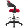 Modway Thrive Ergonomic Adjustable Swivel Mesh Fabric Drafting Chair in Red
