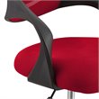 Modway Thrive Ergonomic Adjustable Swivel Mesh Fabric Drafting Chair in Red