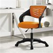 Modway Thrive Mesh Ergonomic Swivel Mesh Fabric Office Chair in Orange/Black