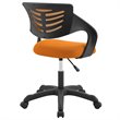 Modway Thrive Mesh Ergonomic Swivel Mesh Fabric Office Chair in Orange/Black