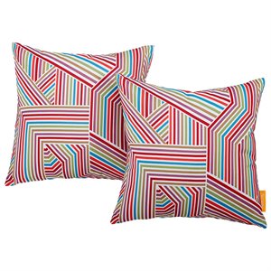Modway Polyester Fabric Throw Pillow in Tapestry (Set of 2)