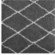 Modway Toryn 5' x 8' Diamond Lattice Shag Area Rug in Gray and Ivory