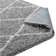 Modway Toryn 5' x 8' Diamond Lattice Shag Area Rug in Gray and Ivory