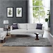 Modway Toryn 5' x 8' Diamond Lattice Shag Area Rug in Gray and Ivory
