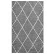 Modway Toryn 5' x 8' Diamond Lattice Shag Area Rug in Gray and Ivory