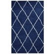 Modway Toryn 5' x 8' Diamond Lattice Shag Area Rug in Navy and Ivory