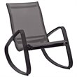 Modway Traveler Mesh Fabric & Aluminum Patio Rocker in Black