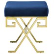 Modway Twist Velvet Ottoman in Gold and Navy