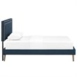 Modway Virginia Twin Fabric Platform Bed with Round Splayed Legs in Azure