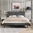 Modway Virginia Upholstered Full Platform Panel Bed in Gray