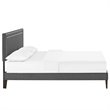 Modway Virginia Full Fabric Platform Bed with Squared Tapered Legs in Gray