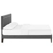 Modway Virginia Queen Fabric Platform Bed with Squared Tapered Legs in Gray