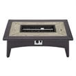 Modway Splendor Aluminum & Rattan Fire Pit Patio Coffee Table in Espresso