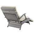 Modway Envisage Outdoor Patio Wicker Rattan Lounge Chair in Light Gray/Beige