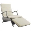 Modway Envisage Outdoor Patio Wicker Rattan Lounge Chair in Light Gray/Beige