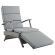 Modway Envisage Outdoor Patio Wicker Rattan Lounge Chair in Light Gray/Gray