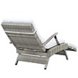 Modway Envisage Outdoor Patio Wicker Rattan Lounge Chair in Light Gray/White