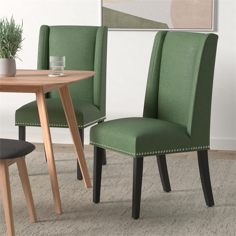 Modway Baron Dining Chair in Green (Set of 2)