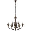 Modway Bountiful Wood & Metal Ceiling Light Candelabra Chandelier in Black/Brown