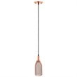 Modway Glimmer Modern Bottle-Shaped Metal Pendant Light in Rose Gold