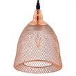 Modway Glimmer Modern Bell-Shaped Metal Pendant Light in Rose Gold