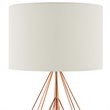 Modway Precious Modern Metal & Fabric Table Lamp in Rose Gold/Cream