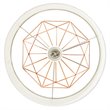 Modway Precious Modern Metal & Fabric Table Lamp in Rose Gold/Cream